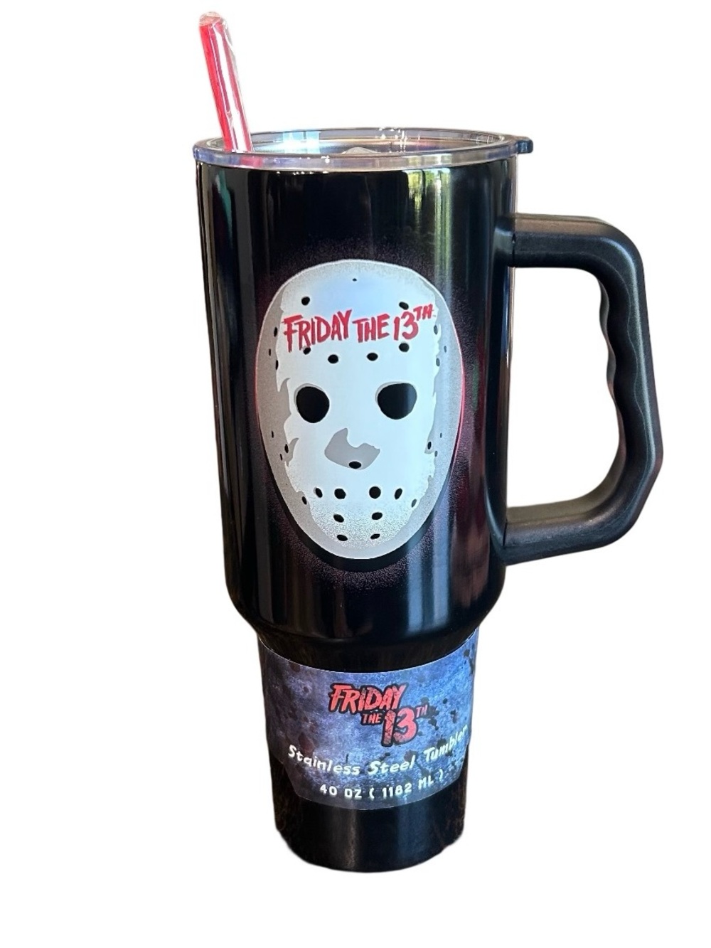 Friday The 13th Stainless Steel Tumbler 40oz Jason Mask Halloween Horror New